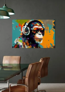 Acrylglasbild DJ SCHIMPANSE