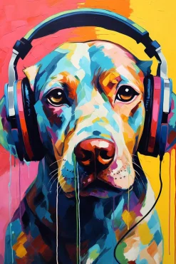 Acrylglasbild DOGGY SOUND