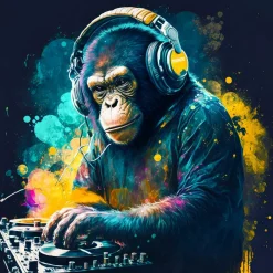 Acrylglasbild MONKEY DJ
