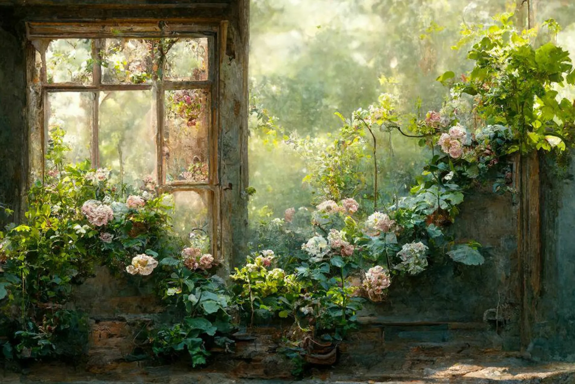 Acrylglasbild ROMANTIK GARTEN