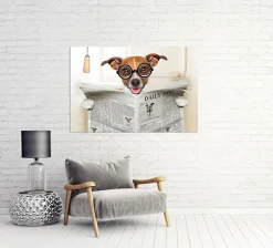 Akustikbild HUND MIT ZEITUNG