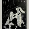 Aludibondbild DOG BLACK WHITE