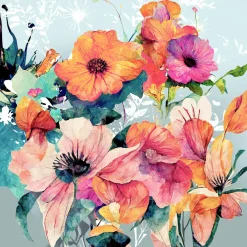 Aludibondbild FLOWERS V