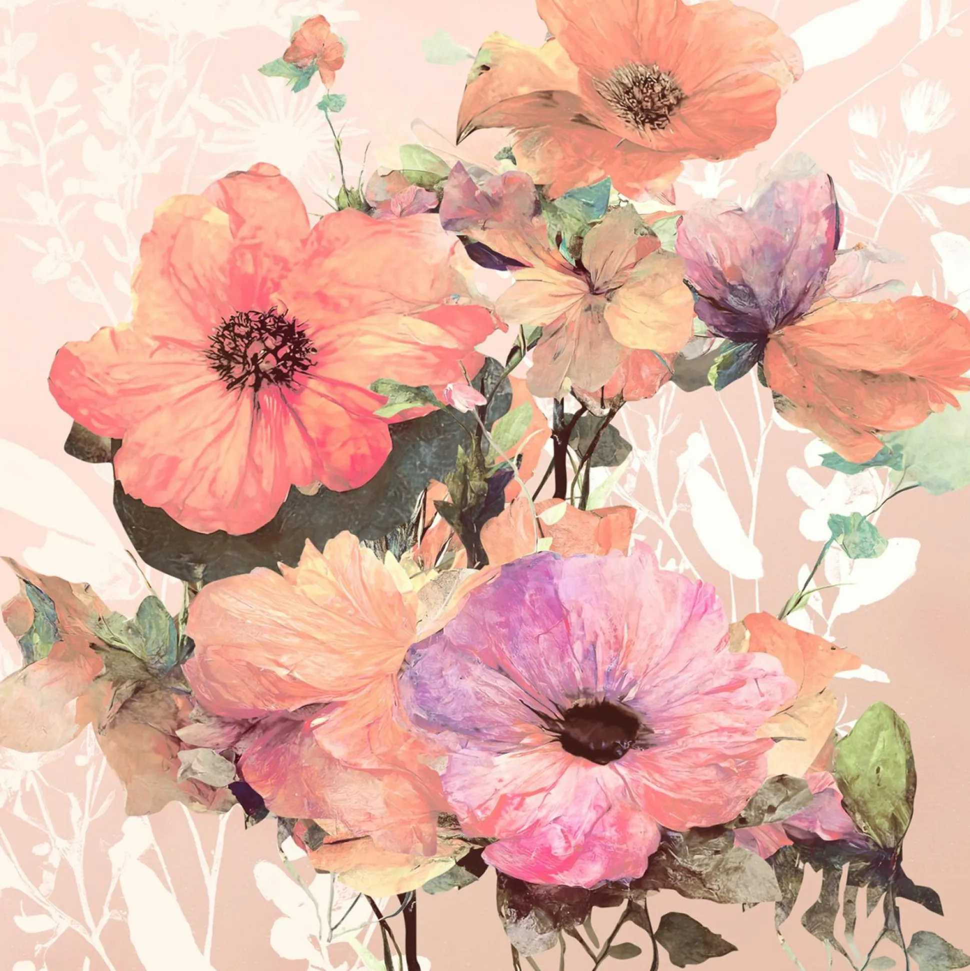 Aludibondbild FLOWERS VI
