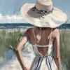 Aludibondbild GIRL ON BEACH