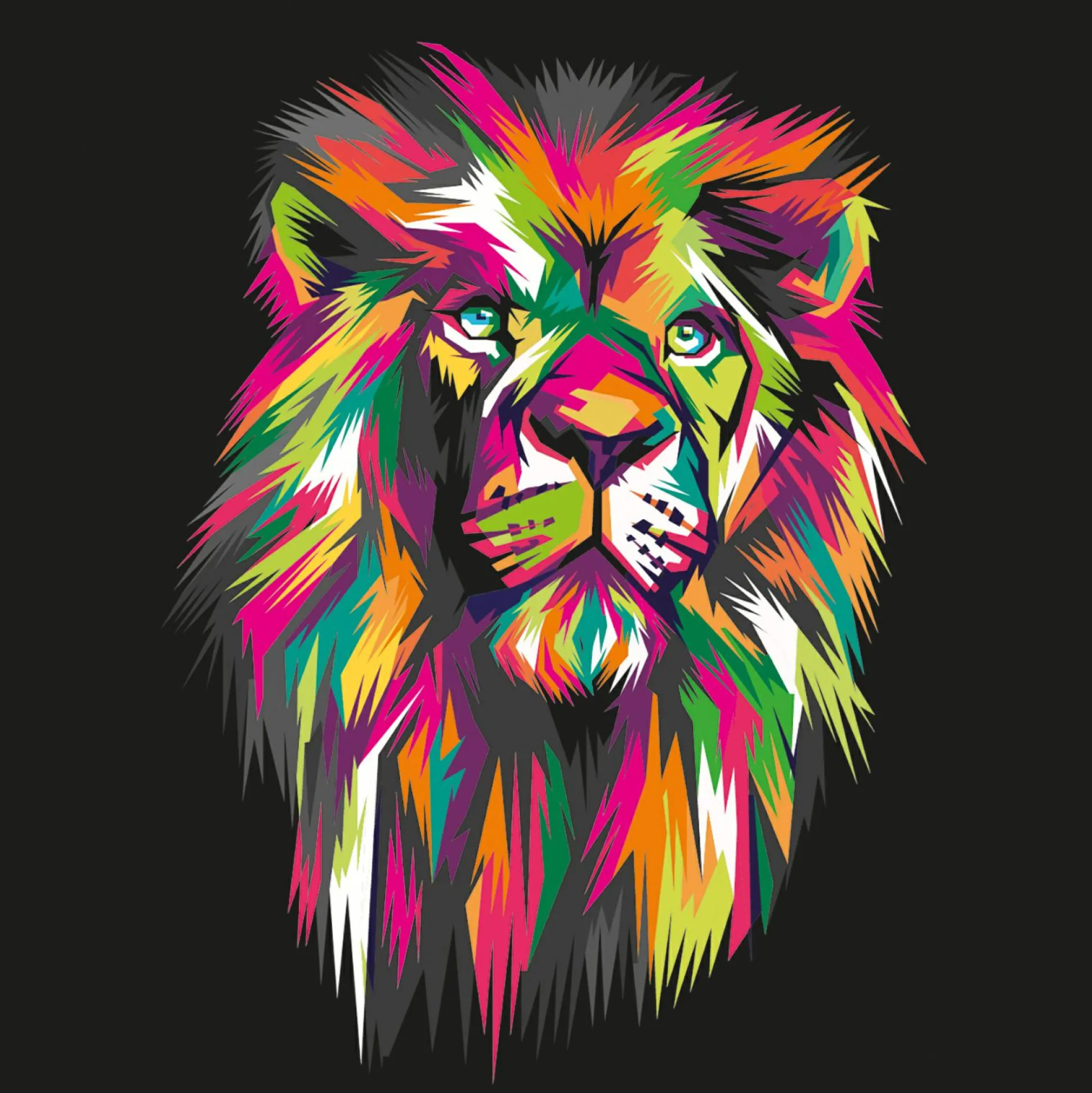 Aludibondbild LION HEAD II