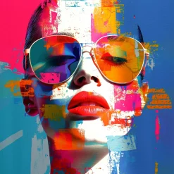 Aludibondbild PAINTED FACE II