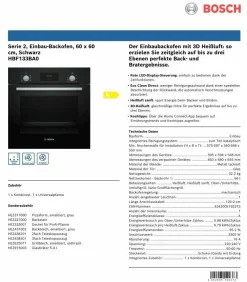 Backofen BOSCH HRA4340B0