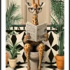 Gerahmtes Bild LUSTIGE GIRAFFE