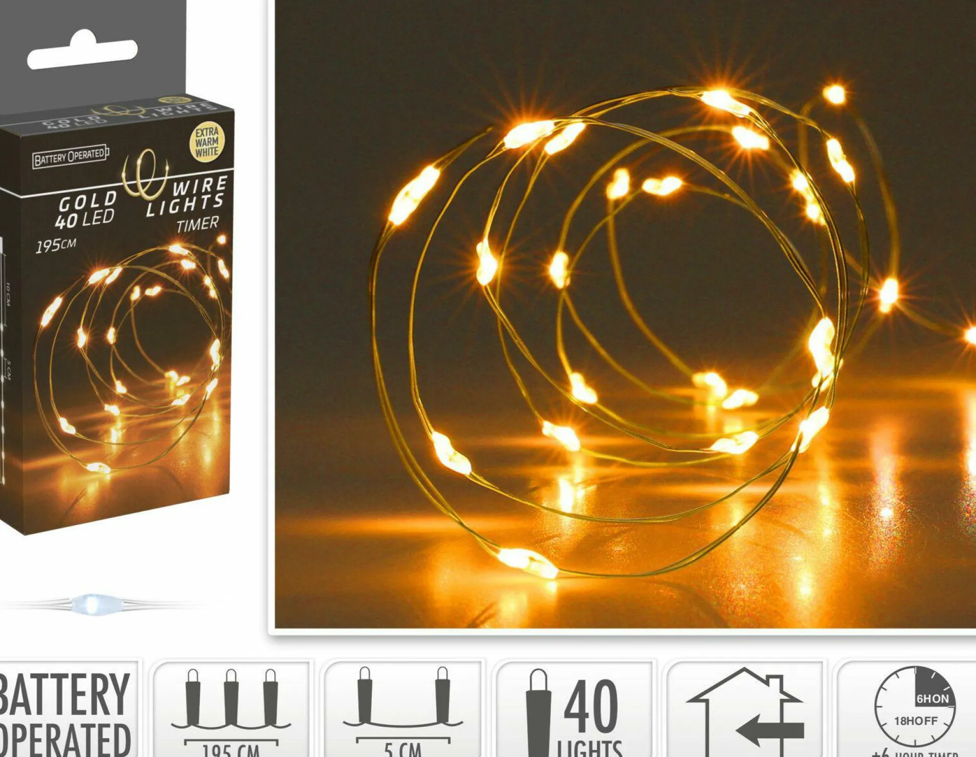 Lichterkette DRAHT 40 LED