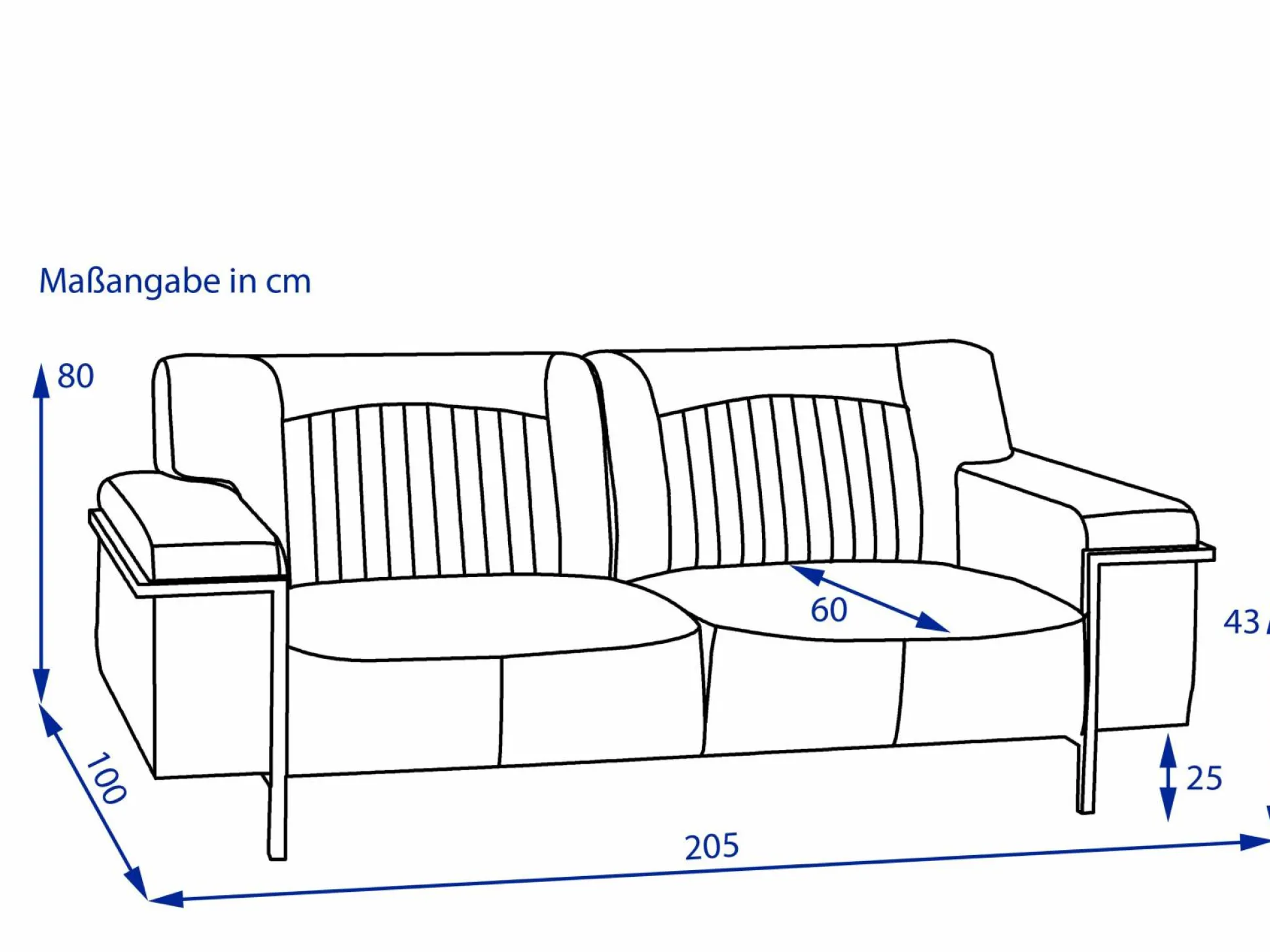 Sofa 2,5 Sitzer Bonanza