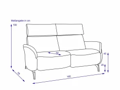 Sofa 2,5 Sitzer himolla 4170