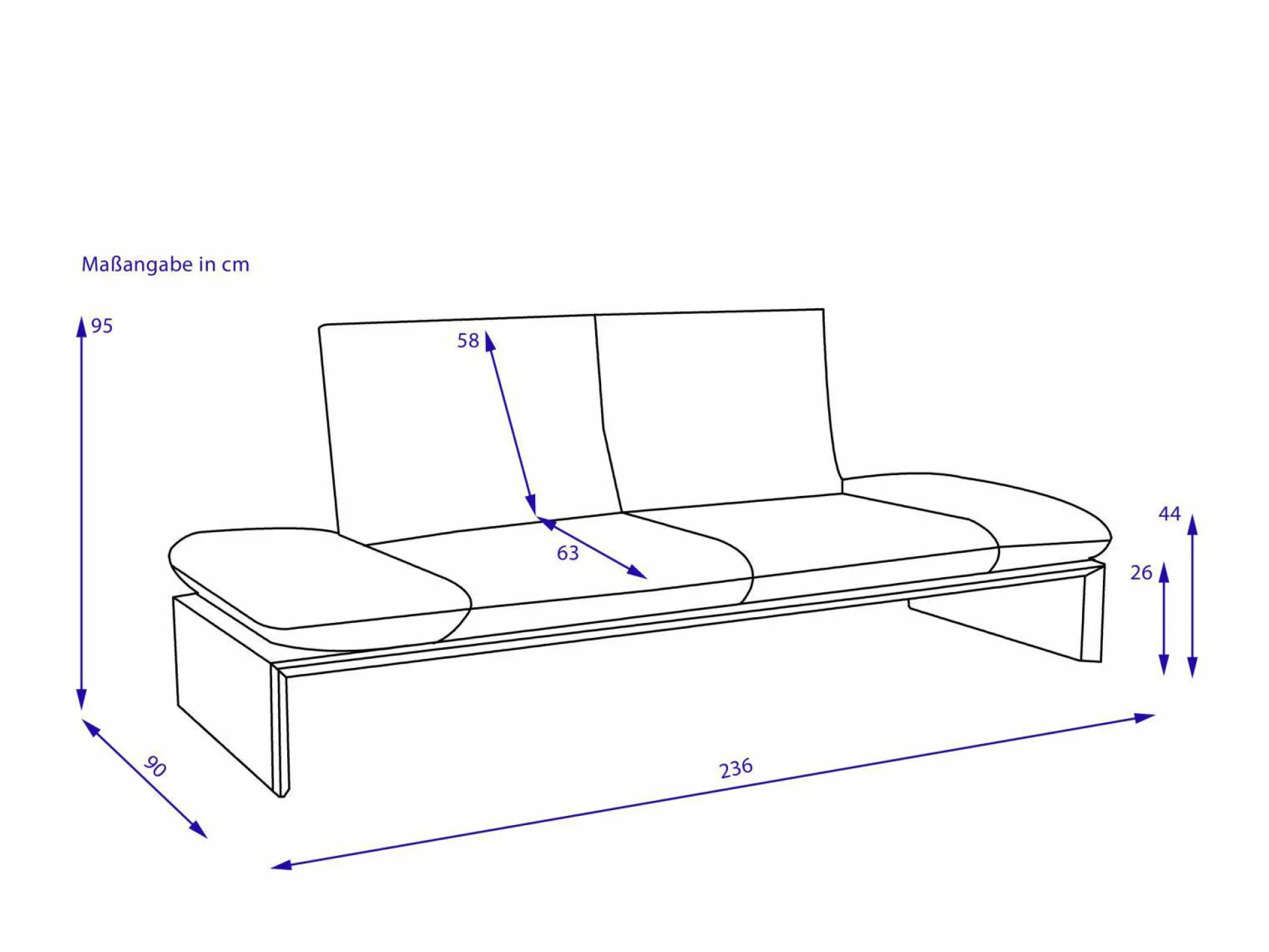 Sofa 2,5 Sitzer KOINOR HARRIET
