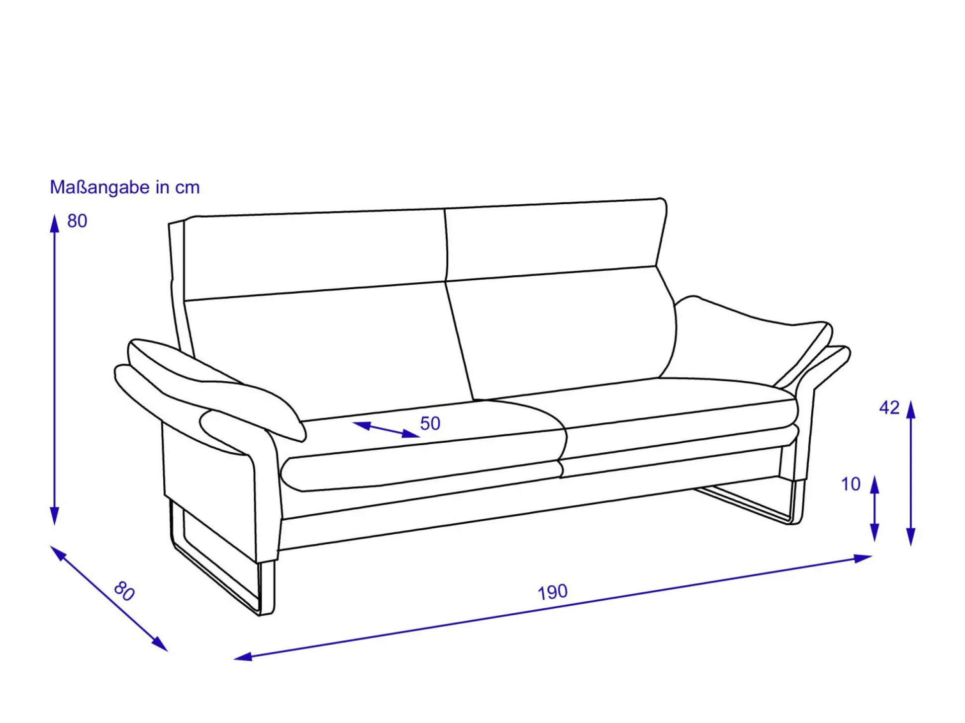Sofa 2,5-Sitzer LUCCA