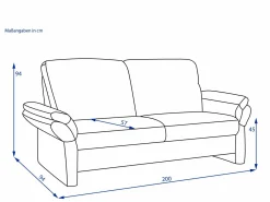 Sofa SYSTEMPOLSTER 2,5 Sitzer DELTA-S