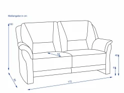 Sofa SYSTEMPOLSTER 2,5 Sitzer PALLADION