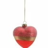 Weihnachtskugel Herz GOLDEN STRIPE