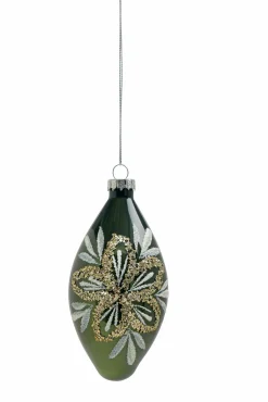 Weihnachtskugel Zapfen GLITZER